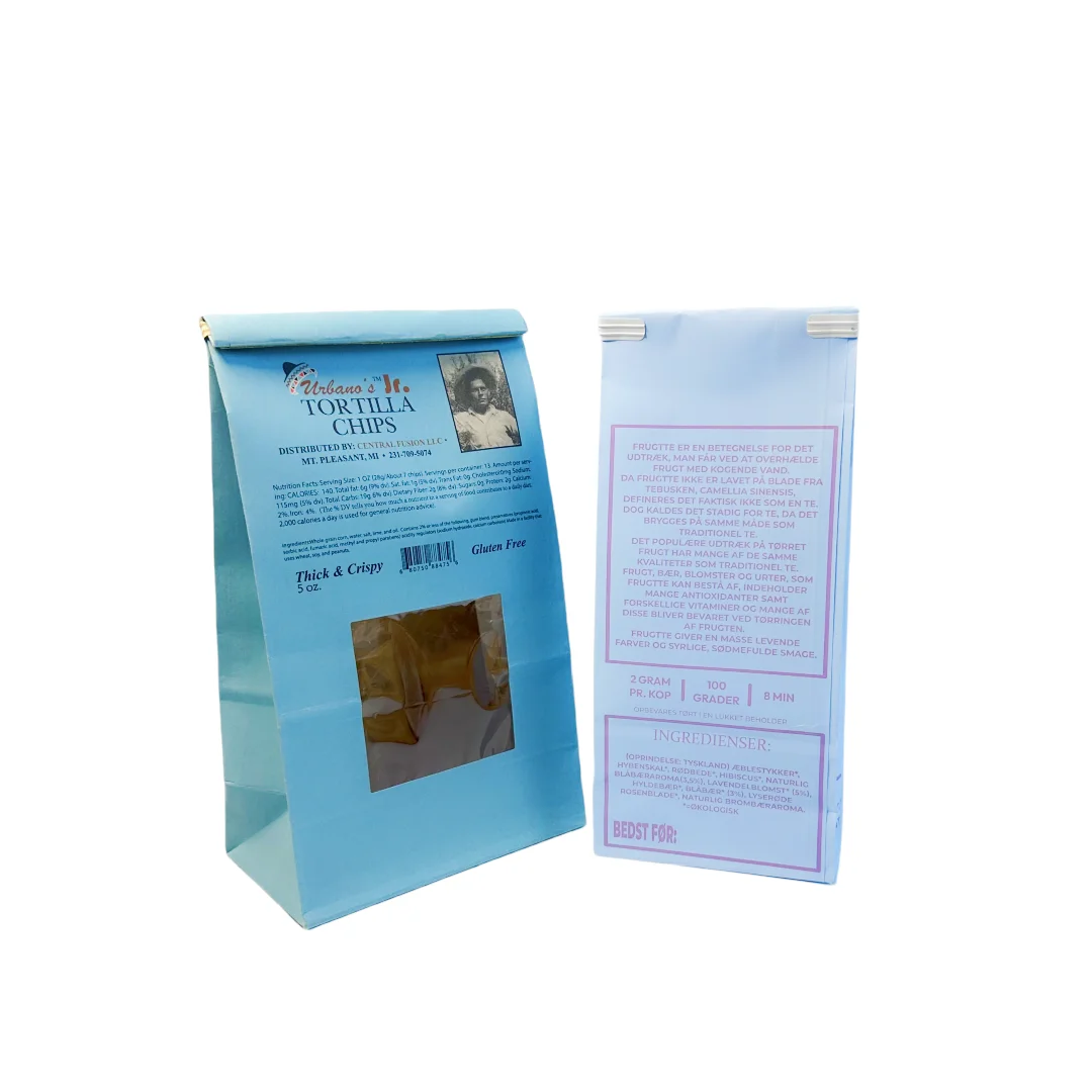 Custom logo Flat Bottom Kraft Paper Bag for Food/rice/potato chip brown kraft paper bags with Tin Tie