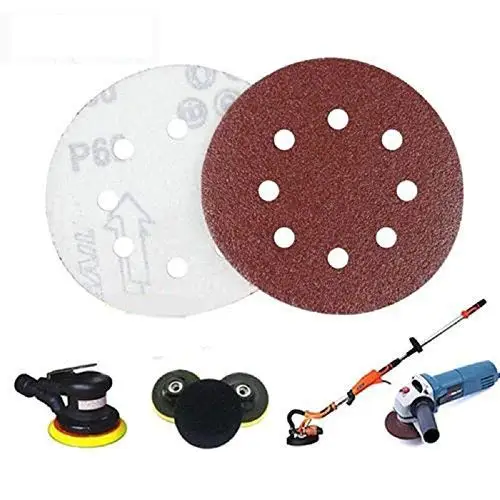 5 Inch 125mm 105 PCS Hook and Loop Round Sanding Disc Sandpaper for Random Orbital Sander
