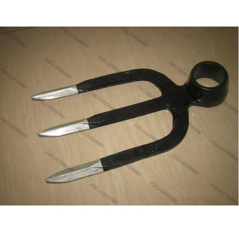 Фабричная кованая стальная фермерская вилка с четырьмя зубцами