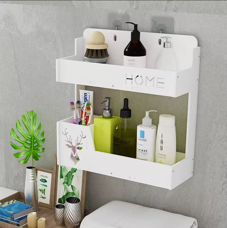 Wall Mounted Shelves Set Hanging Home Decor Rustic Metal Kitchen Rack Book Magazine  Storage Wood Floating Wall Shelf