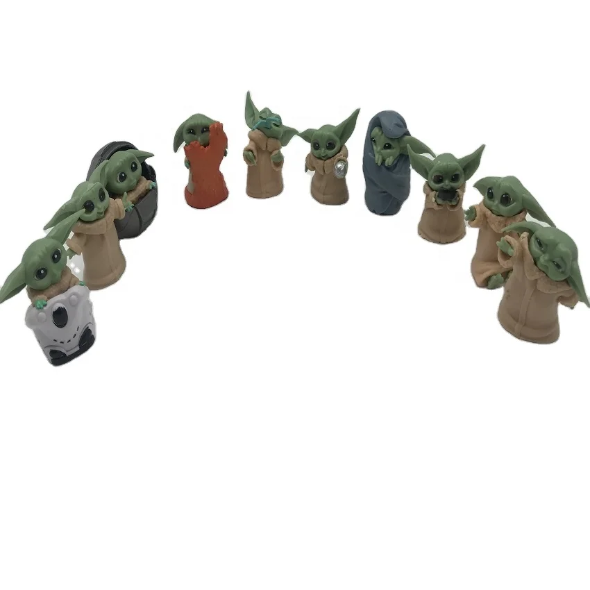 Whole NSY Amazon 2021 Hot Sell Collection Funny Cute Toy 10 Styles Baby Yoda  For Children Action Figure Toys