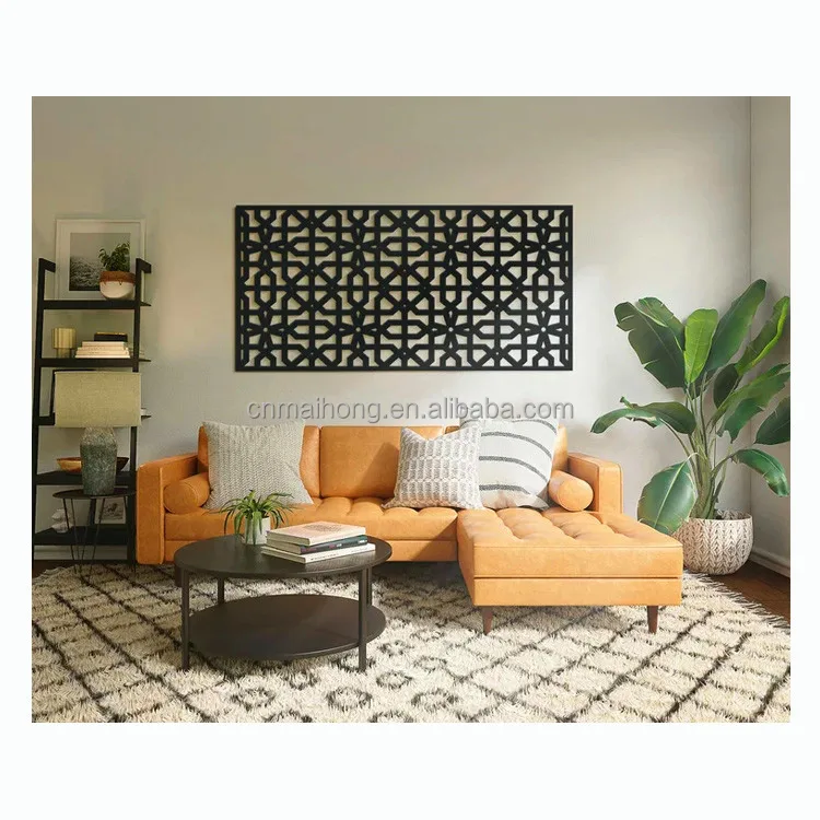 Multi-Functional Laser Cut Wall Art Panel Decorative Screen Divider Outdoor Garden Corten Steel Iron Aluminum Alloy Coating