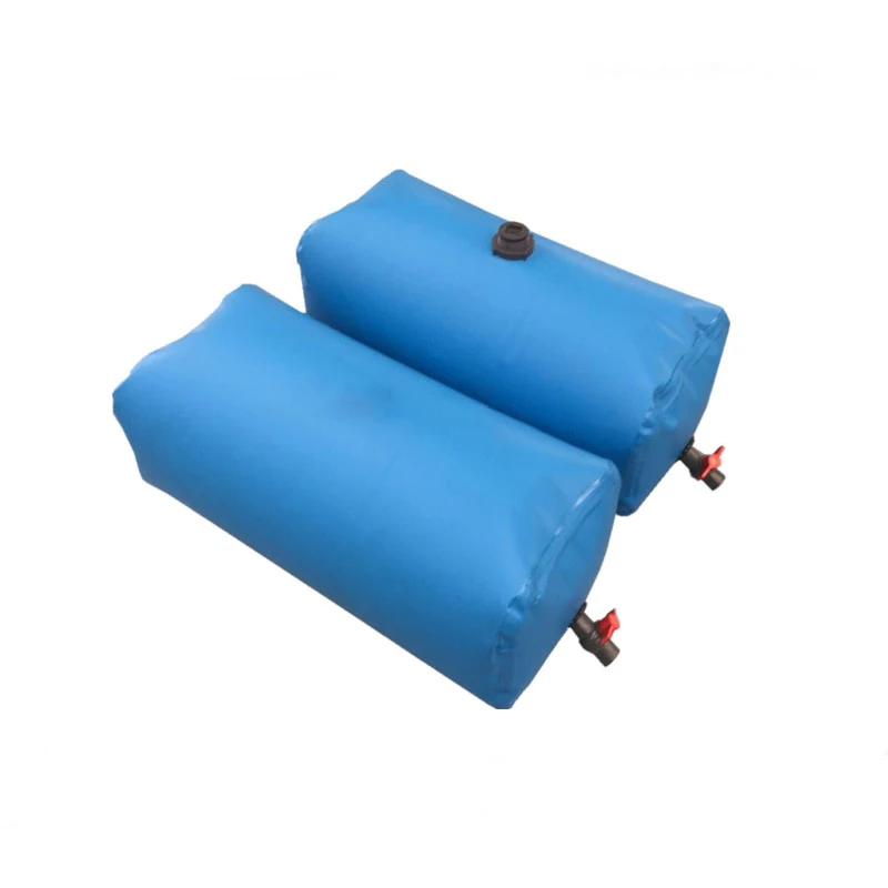 Outdoor portable 0.7mm PVC rectangular water storage tank with drain valve Custom emergency small capacity folding water bag