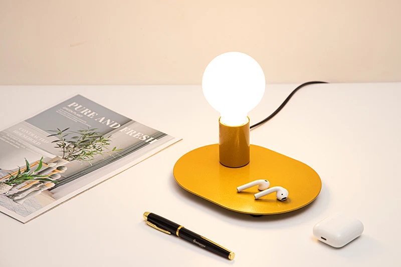 Nordic Table Lamp Living Room Bedroom Hotel Korean Table Lamps Modern Indoor Lighting E27 Socket Light Fixtures