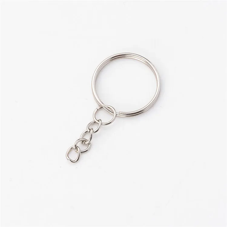 Split Key Rings Zinc Alloy Keychain Ring Accessory DIY Silver 25mm