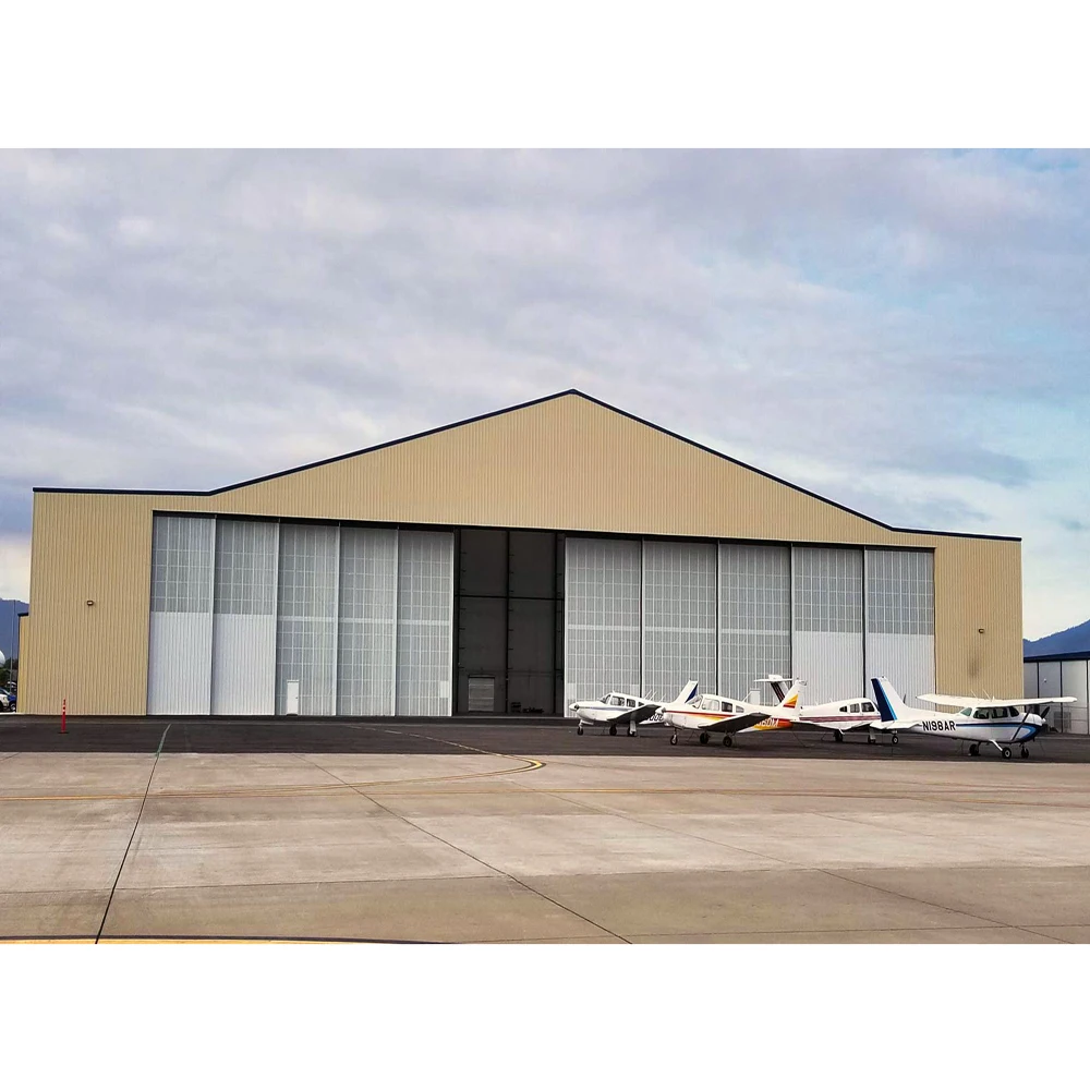 Pre-Engineered Light  Steel Structure Hangar Shed Factory Farm Workshop Metal Warehouse for Workshops & Plants