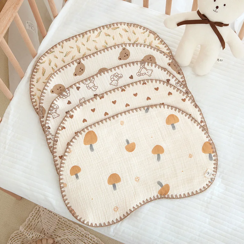 10-layer cotton gauze pillow birth cloud shaped baby flat pillow newborn baby sweat-absorbent breathable pillow