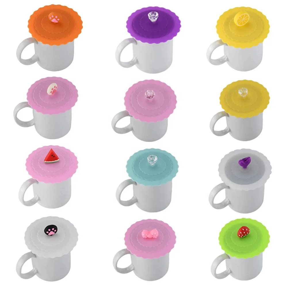 Customized 3D Silicone Lid Silicone Cup Lid Cover Ceramic Cup Silicone Lid For Glass Mug