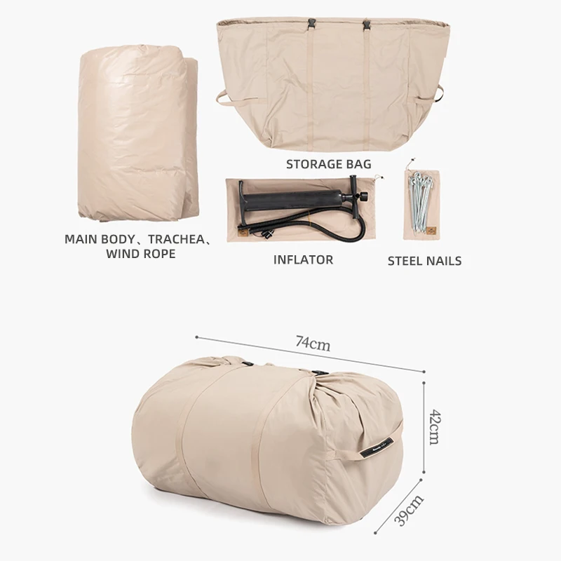 Outdoor camping waterproof ripstop canvas swag tent swags portable  inflatable double swag tent