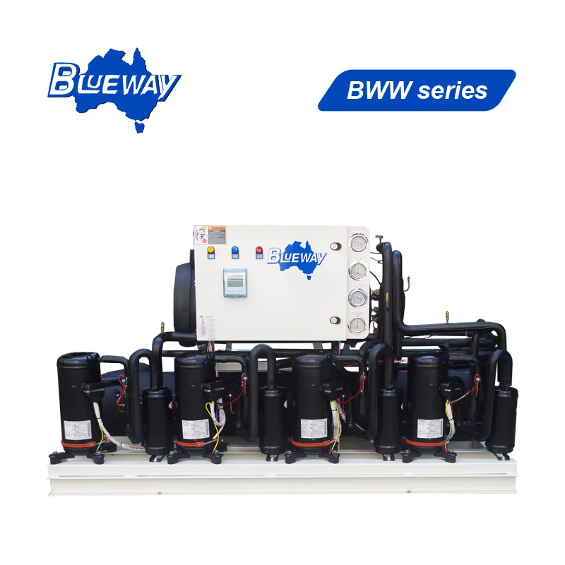 Blueway Simple Ground Source Heating Floor Air Water Monoblock R90 R744 R410a Refrigerant Inverter Radiator Heat Pump