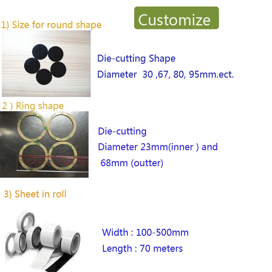 Custom Doublesided Tape Rubber Grip Sheet Self Adhesive Nonslip Gel Pad Silicone Mat