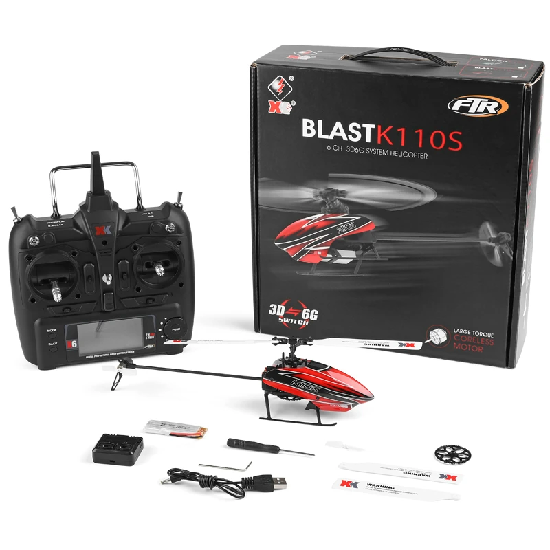 WL XK k110s 6 CH Brushless Radio Control Gyro rc helicopter toy