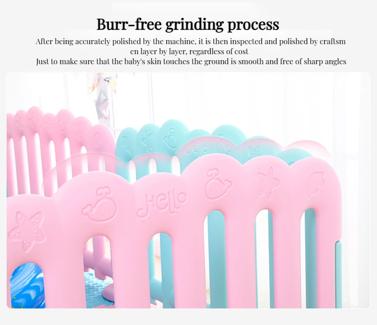 Factory Wholesale Plastic White Play Yard Fence PE Outdoor Soft Play Kids Baby Playpen