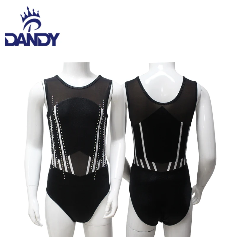 Professional Custom Short Sleeve Sublimated Print Dance Bodysuit Rhinestone Ballet Rhythmic Gymnastics Leotards