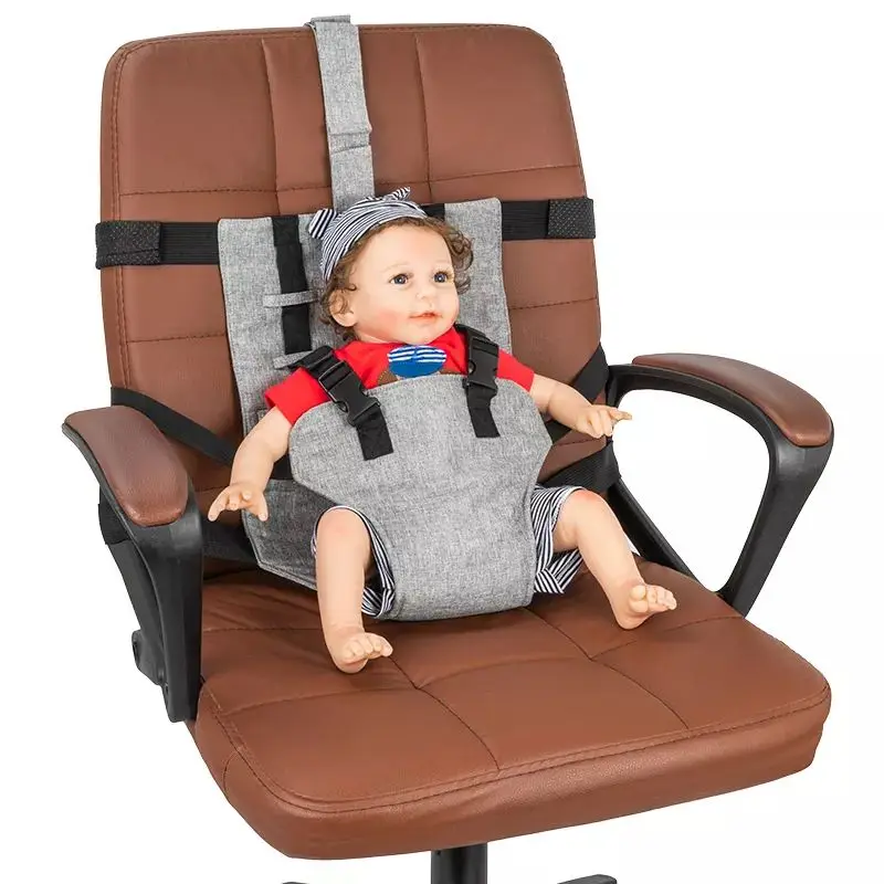 OEM Folding Baby Chair Safety Washable Cloth Harness Infant Toddler Travel Feeding Harness with Adjustable Straps Shoulder