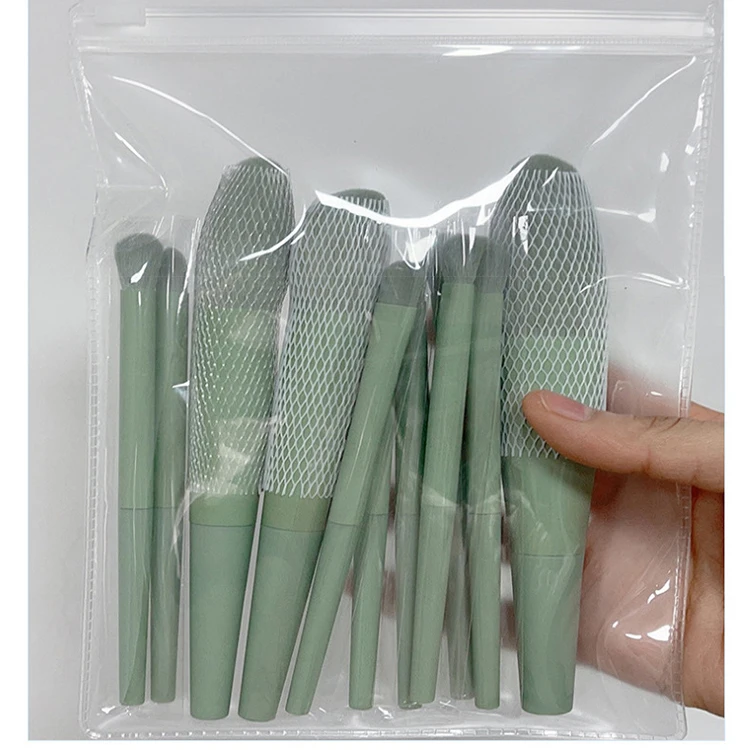 11 pcs forest green makeup brush set soft beginner cosmetic make up brush set