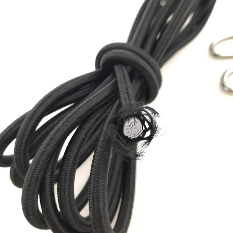 Custom Outdoor Bicycle Fitness Elastic Flat Bungee Cords Rope With Plastic J Hooks Bungee Cords Rope