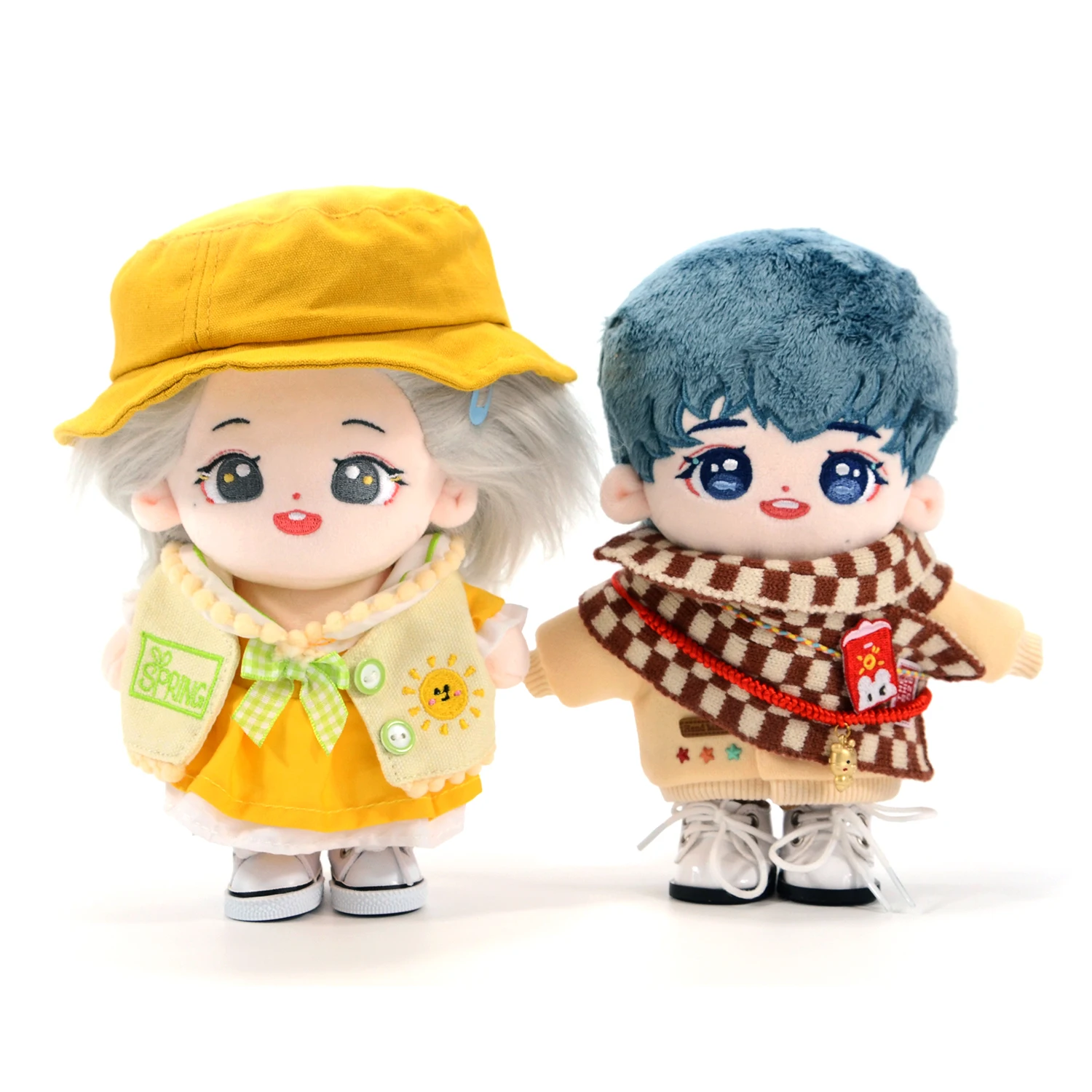 Plush girl baby doll custom 20cm cartoon customized life size human soft anime plush toy doll