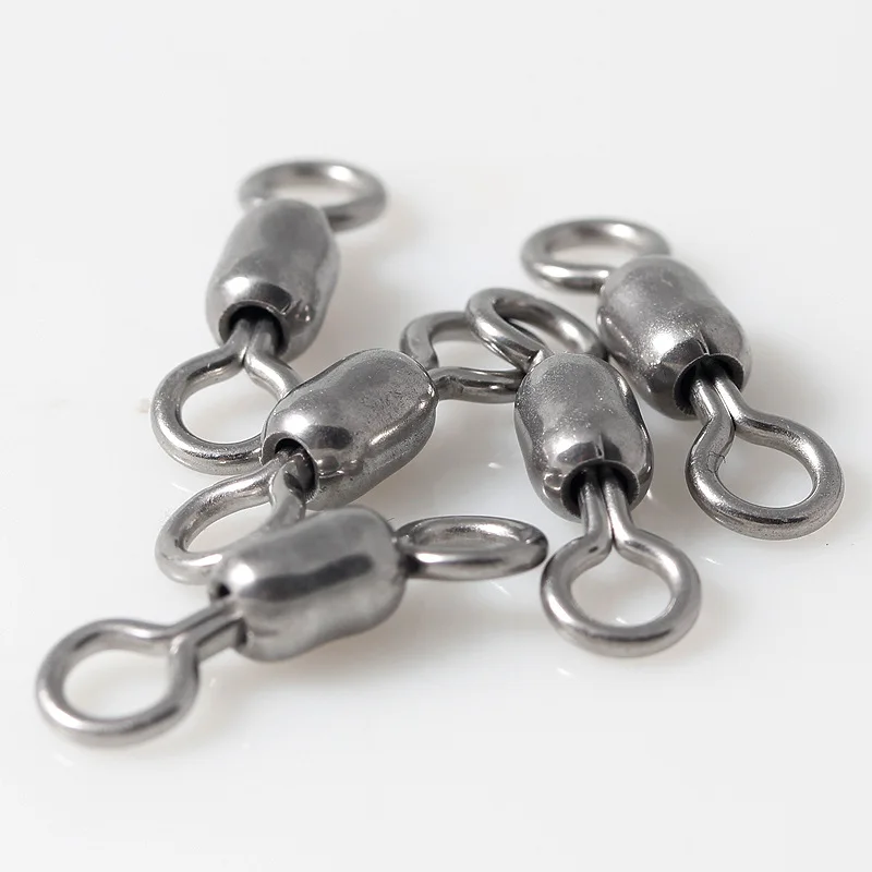 Shareshark Saltwater Big Game Sport Black All Stainless Steel Crane Swivel for Sea Fishing