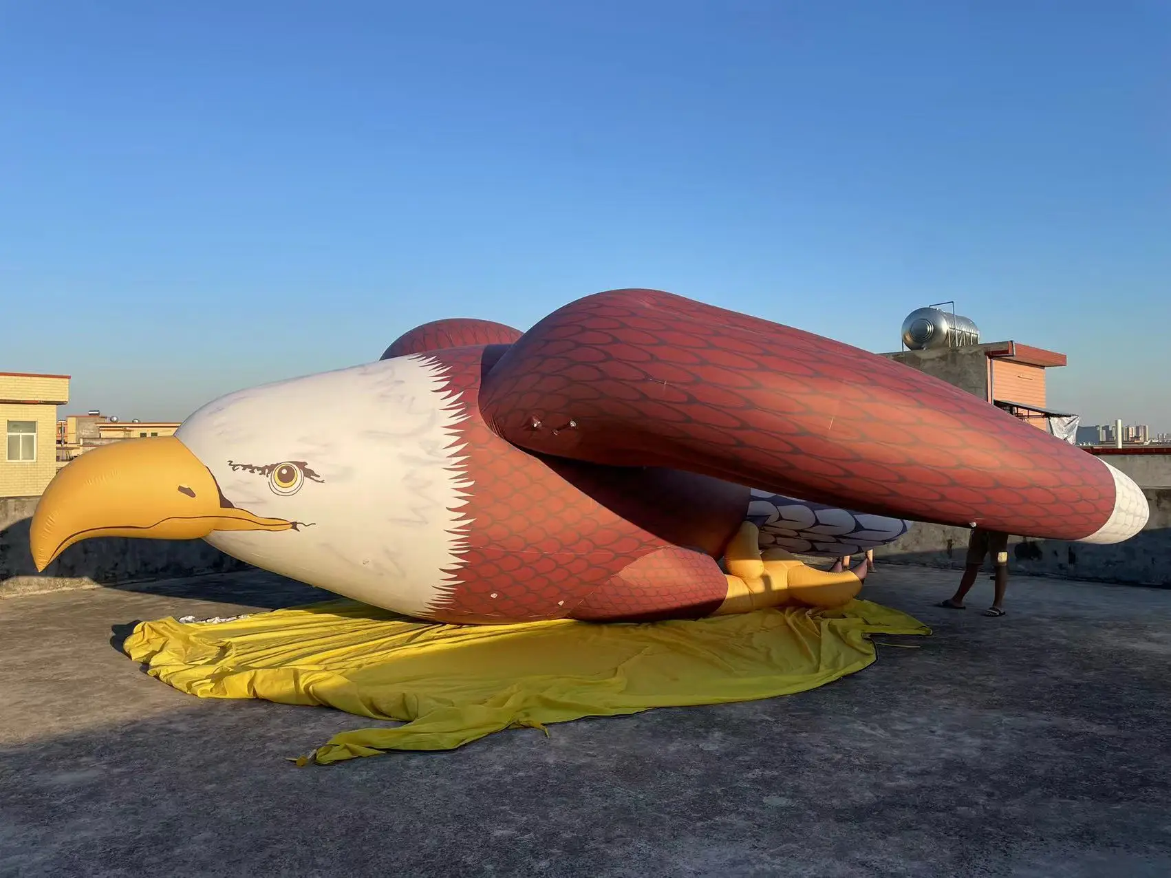 BOYI flying air cartoon animal balloons helium inflatable parade float eagle balloon