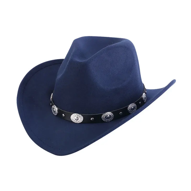 Wholesale Wool Fedora Cap Bulk Hot Sale Cowboy Hat Custom Men Felt Cowboy Hats