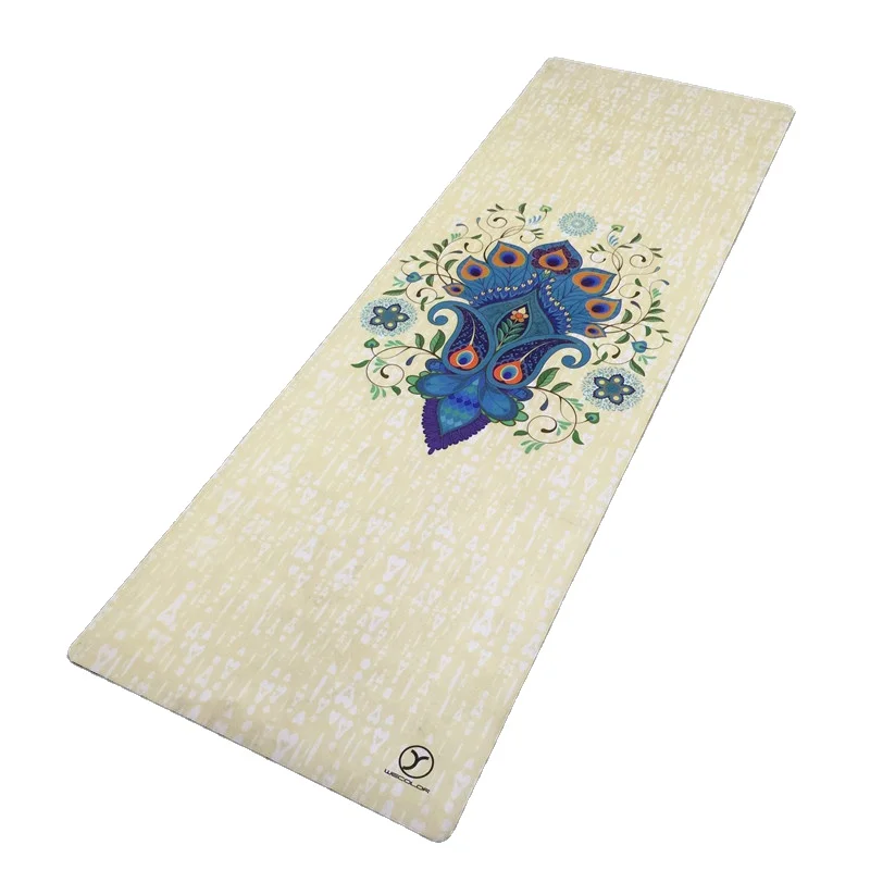 Good Packaging High Density Comfortable Eco-Friendly Custom Printed Natural Rubber Yoga Mat and Yoga Mat Strap