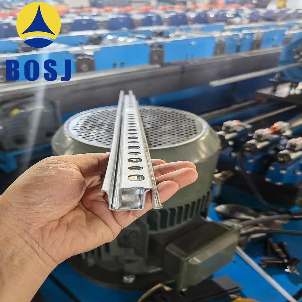 Din rail roll forming machine Omega profile stud making machine din rail channel roll forming machine