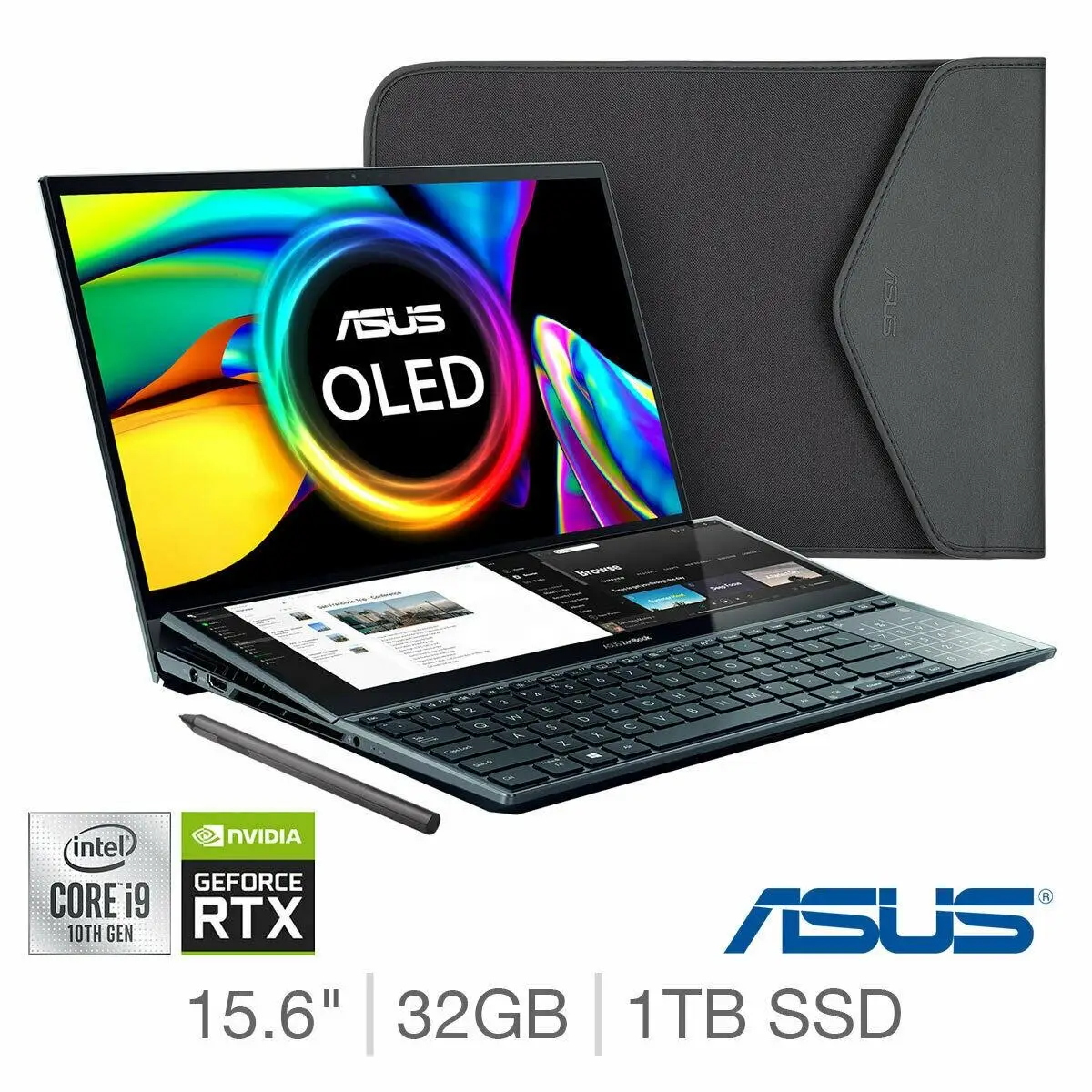 brand new and Original  ASU S ZenBook Duo, Intel Core i7, RTX3050TI,16GB RAM, 1TB SSD,14.5 inch,120Hz 2.8K double touch screen