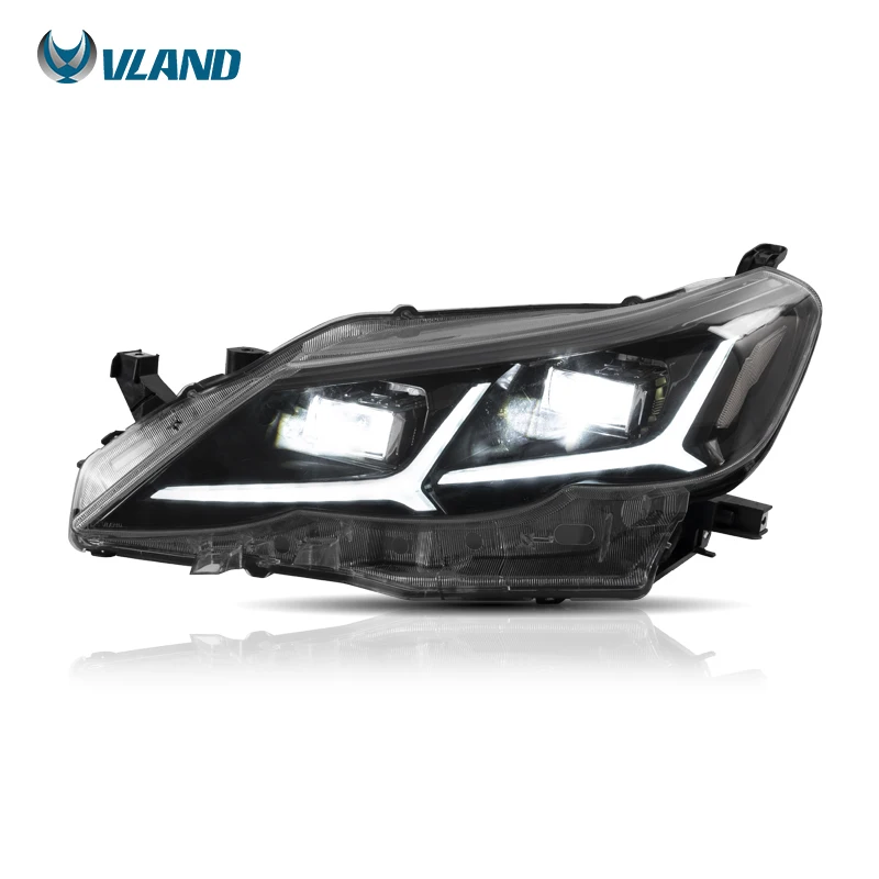 VLAND Full LED Front Head Lamp With Sequential Turning Signal Head Light Headlights 2009-2011 2012 2013 For Toyota Mark X Reiz