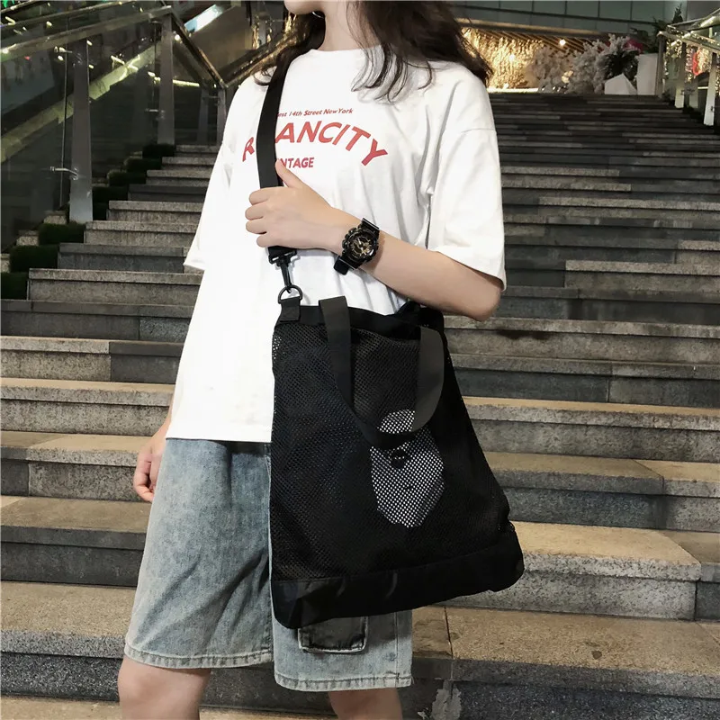 2 в 1, Сетчатая Сумка-тоут для покупок с логотипом на заказ