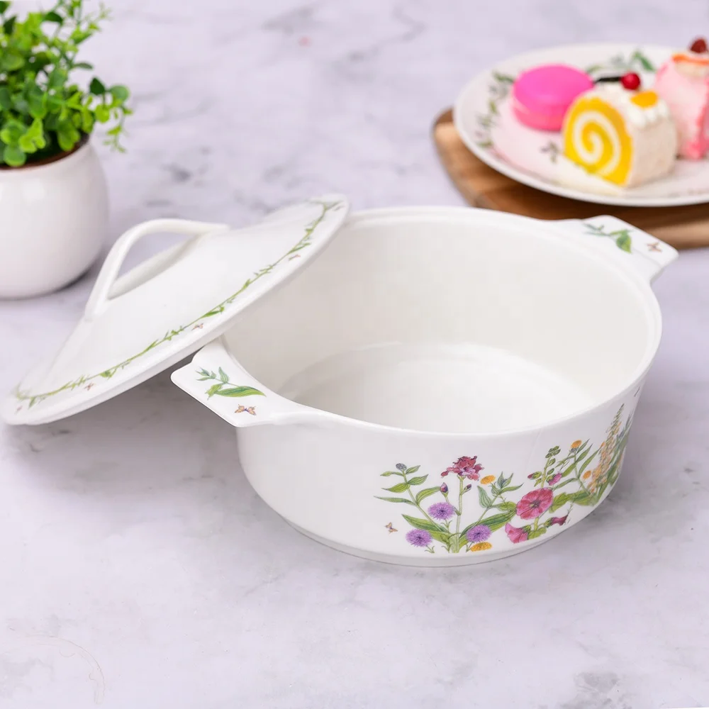  Керамическая тарелка Tureen из тонкого фарфора для риса и супа с