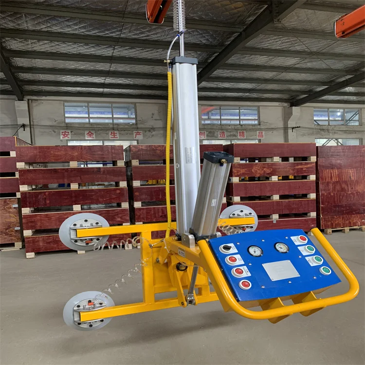 Crane vacuum lifter, glass loading machine, pneumatic glass transfer arm manipulator