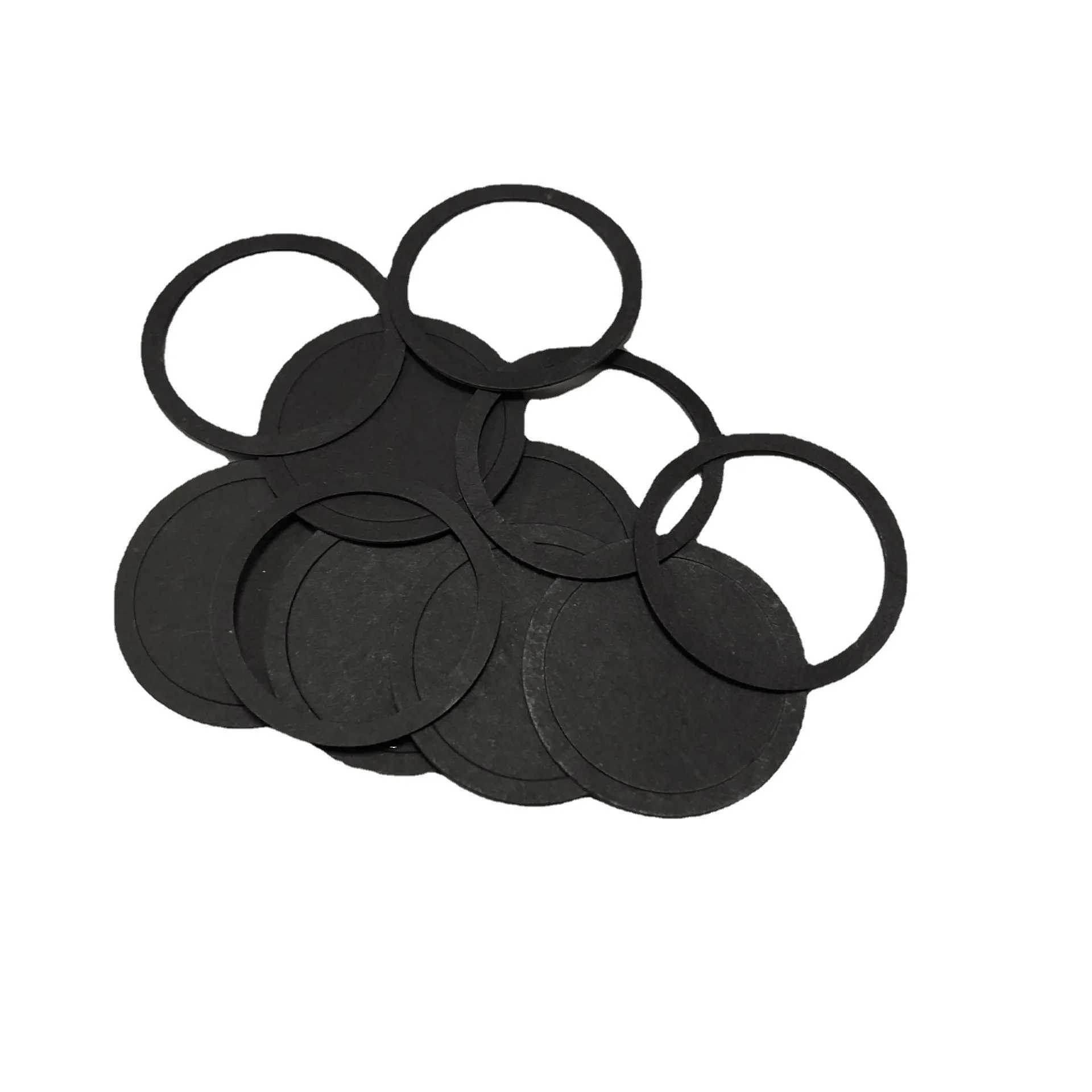 Highland barley paper lithium battery positive hollow flat head insulating gasket black surface gasket