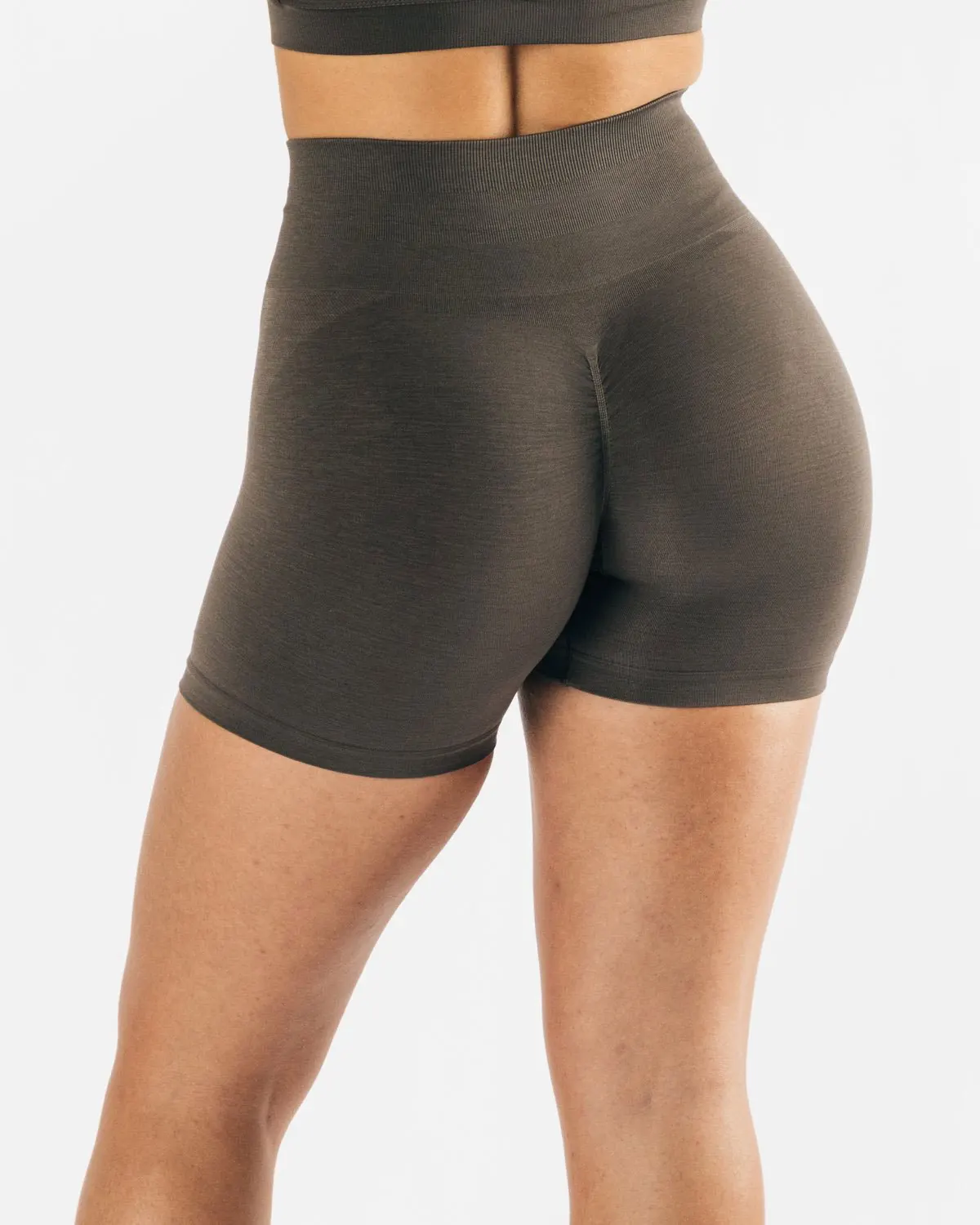 2022 Athletic Apparel Manufacturer Women Nylon Spandex Seamless Contour High Waisted Gym Sportswear Scrunch Butt Yoga Shorts