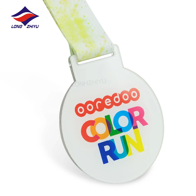 Longzhiyu 15 Years Manufacturer Custom Coin Medals Acrylic Printing Marathon Souvenir Medals Professional producer for medals