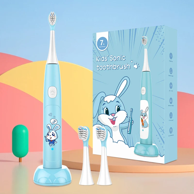 Custom Printed Kids Sonic Soft Bristle Electric Toothbrush Rechargeable Smart Tooth Brush For Children