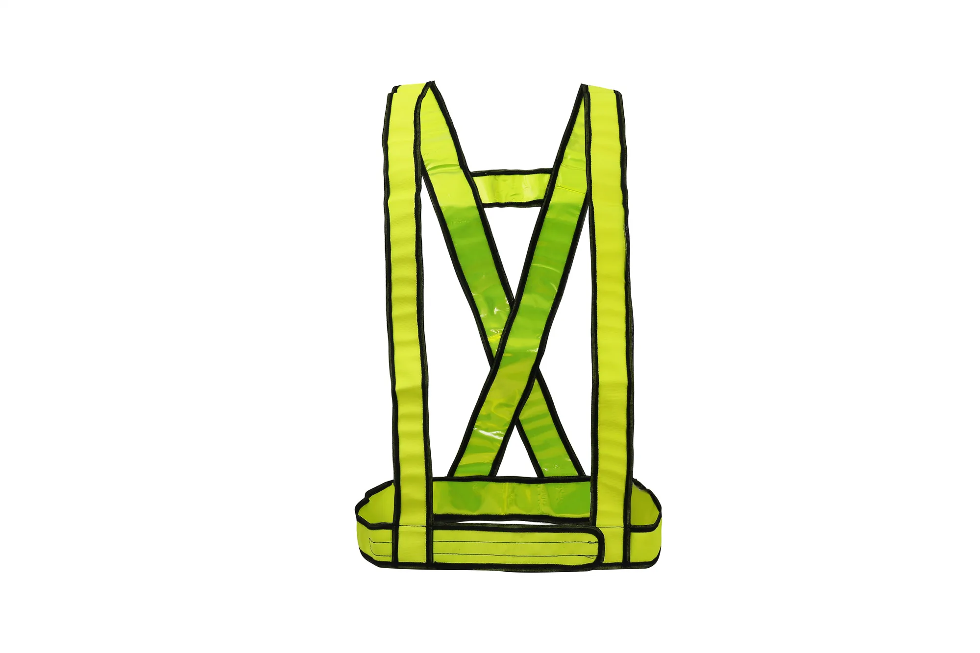 2021 New Style Fluorescent Green Color Reflective Elastic Strap Safety Vest Belt For Outside Running Safety Reflective Vest