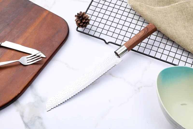 
High Quality Wholesale Kitchen Wood Grain Handle Freezing Point 5 piece Knives kitchen knives set 