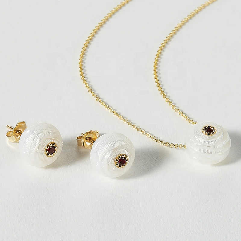 
hand-carved natural jewelry pearl pendant, pearl flower pendant Carnation, customized carving available 