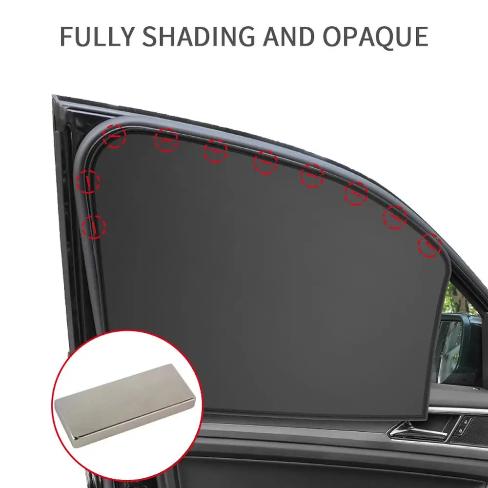 Magnetic Car Sun Shade UV Protection Car Curtain Car Window Sunshade Side Window Mesh Sun Visor Summer Protection Window Film