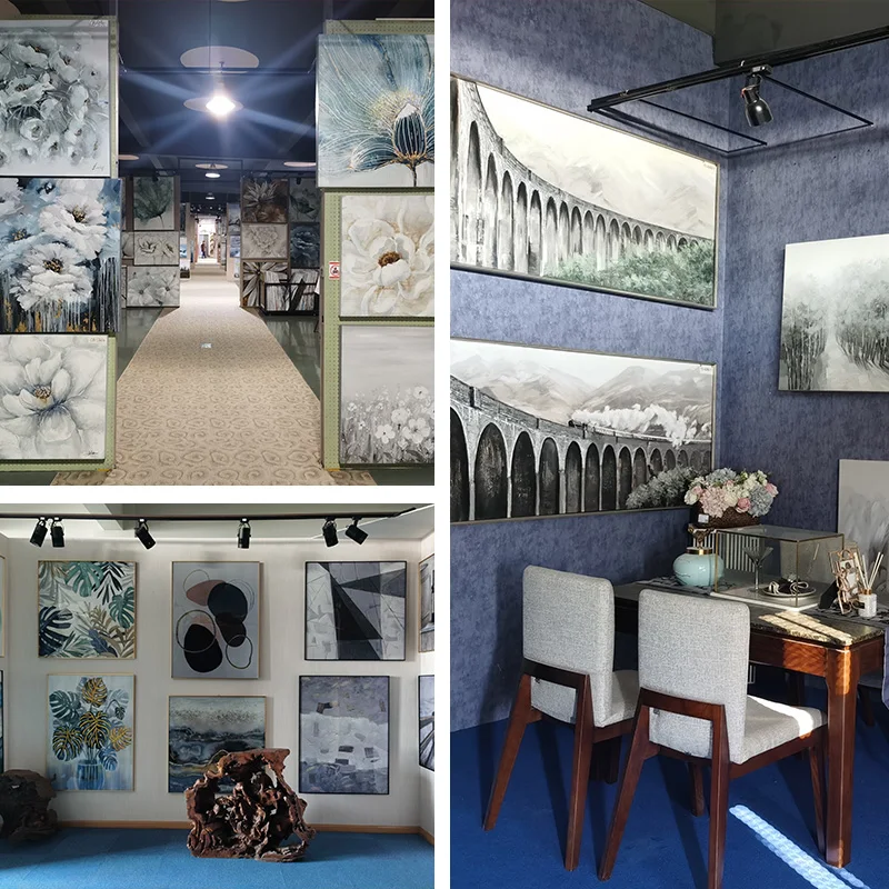 Factory Decorative Painting Spring Trees Abstract Watercolor Artwork Hanging in Living Room