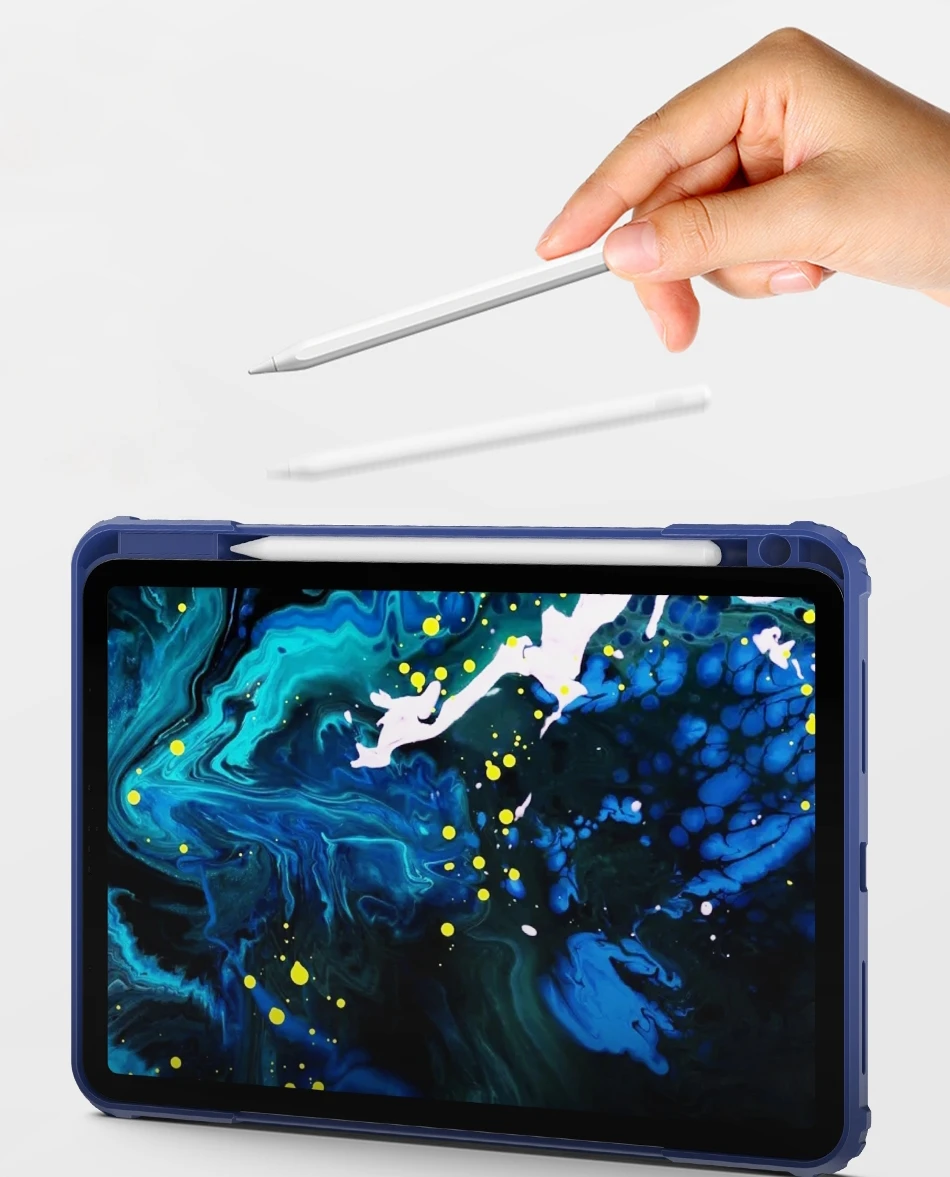 360 Rotative Stand TPU Case for ipad 10.2 10.5 10.9 11 Pro 2021 Cover with Pen Slot Air 4 Air 5 Shockproof ipad Cover