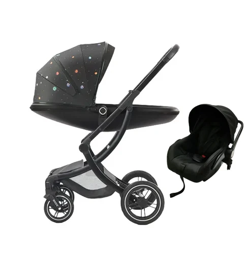 new modal luxury folding 3-in-1 egg shape eggshell push chair baby stroller with adjustable canopy for 0-36 months new born