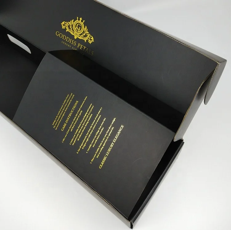 Long stem preserved flower roses box/corrugated paper box