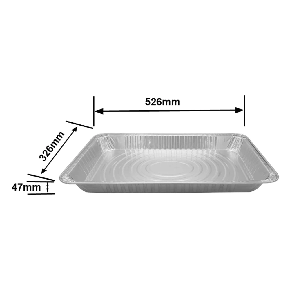Take Out Aluminium Foil Container Tin Foil Dishes Grill Pan Catering Aluminum Tray With Plastic Lid Food Packaging Trays