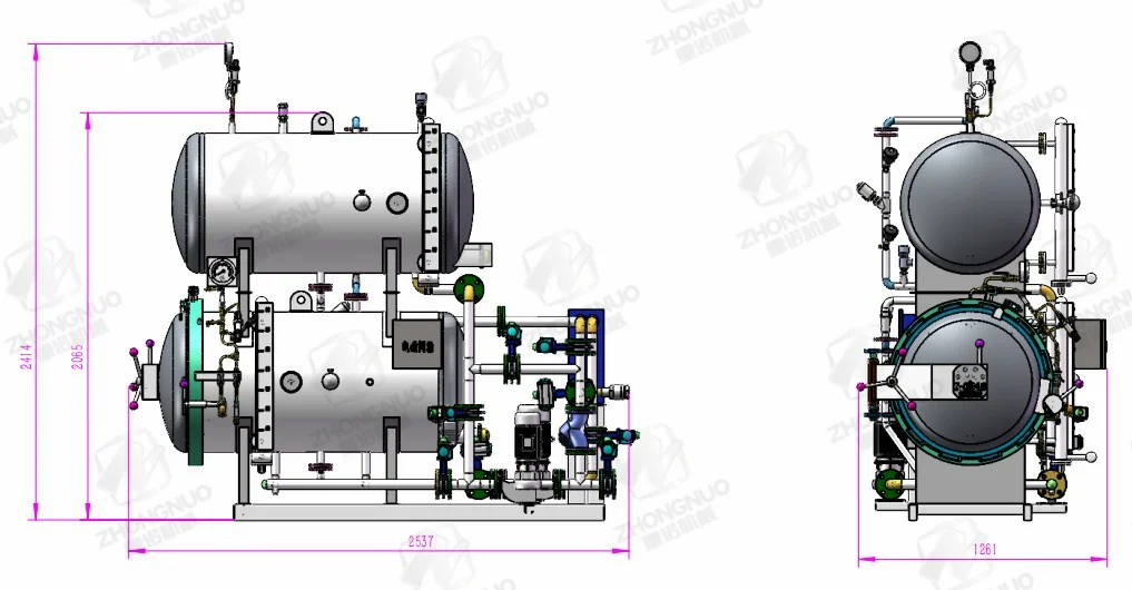 ZHONGNUO Small food test processing retort /Laboratory retort/pilot plant retort autoclave