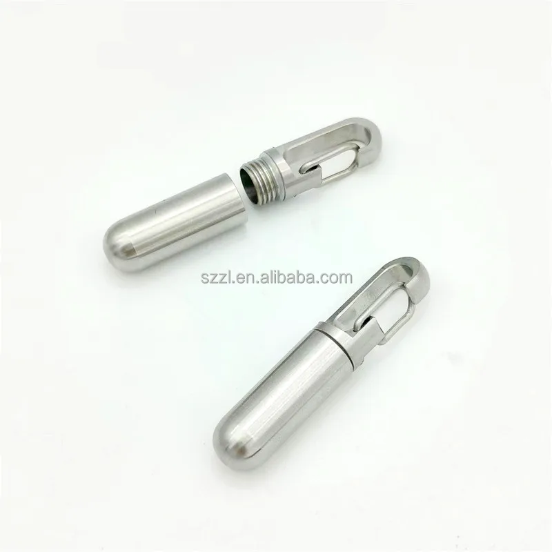 Заводская Высококачественная портативная Водонепроницаемая металлическая коробка для таблеток из нержавеющей стали под заказ алюминиевая маленькая бутылка