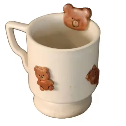 Корейская кружка с шоколадным медведем коллекция кофейная чашка для молока керамические кружки ручной работы персонализированная Мягкая