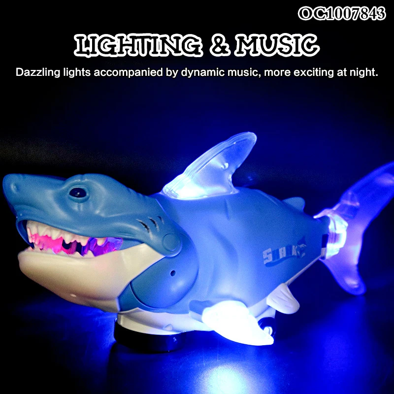 Newest Remote Control Mini Plastic Rc Shark Vehicle Toy Set With Light Music