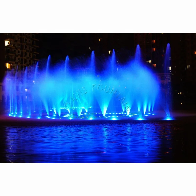 Dancing Water Fountains Chinese Supplier Outdoor Stainless Steel Fountain Project Colorful Music Dance Fountain